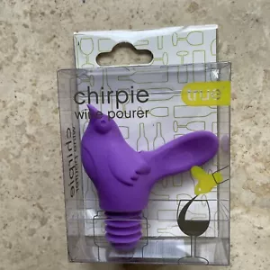 CHIRPIE Wine Pourer~Purple Silicone Bird - NEW In PACKAGE! - Picture 1 of 2