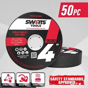 50 x 4" 100MM CUTTING DISC WHEEL THIN ANGLE GRINDER STEEL & STAINLESS STEEL FLAP - Bild 1 von 8