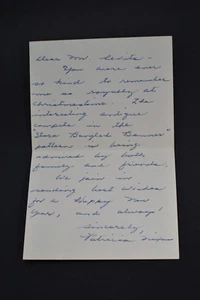 *FIRMATO* Autografo Patricia Nixon su carta Mrs Richard Nixon - Foto 1 di 4
