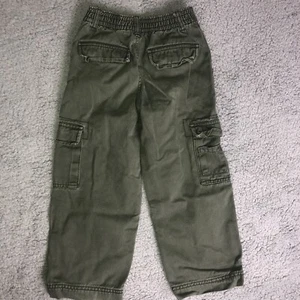 VTG Y2K Skater Boys Baggy Cargo Pants Army Green Stretch W 20-23” L 17” Size 5 - Picture 1 of 14