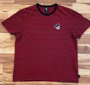 Forever 21 Disney Mickey Mouse Red Striped T Shirt Men's XL Steamboat Classic - Picture 1 of 7