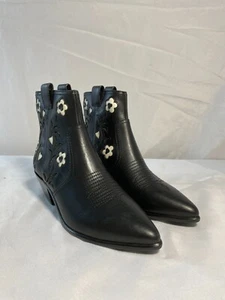 Loeffler Randall Joni Womens Black Leather Pointed Toe Ankle Booties Size 5.5 B - Picture 1 of 12