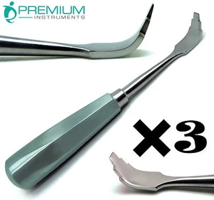 3 Pcs New Christensen Crown Remover 90° Dental Elevators 6" Extraction Surgical - Picture 1 of 4