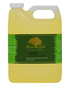 32 oz Premium Liquid Gold Hemp Seed Oil Refined Pure & Organic Skin Hair Health - Picture 1 of 5