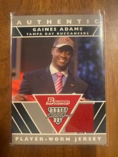 A72,506 - 2007 Bowman Draft Day Selections Relics #DJGA Gaines Adams Jersey
