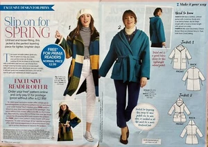 PRIMA SEWING PATTERN UNLINED, LOOSE-FIT, THIGH OR KNEE LENGTH JACKET SIZES 6-20 - Picture 1 of 3