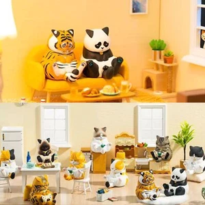 Cute Daze Cat Tiger Panda Series Confirmed Blind box Figures Toy Art Gift HOT! - Picture 1 of 3