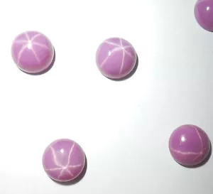 Opaque Star Ruby Round 10x10 mm Cabochon 6 Rayed Lab-created Stone 10 pieces Lot - Picture 1 of 12
