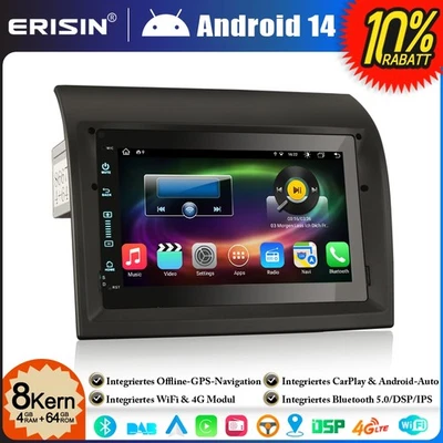 8-Kern 64GB Android 14 DAB+ Autoradio Navi für FIAT DUCATO BOXER CITROEN JUMPER - Bild 1 von 4