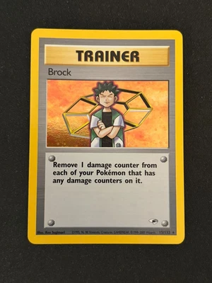 Brock 15 132 Gym Heroes 2000 Holo Rare Pokemon TCG - LP+ - Image 1 of 2