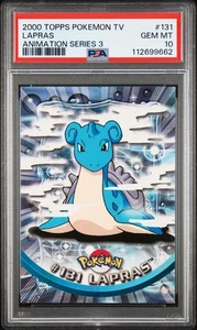 Lapras #131 - 2000 Topps Pokemon T.V Animazione Serie 3 PSA 10 POP 4💎 - Foto 1 di 2