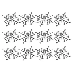 12 pièces 90 mm ventilateur doigt grille métal grille protection ventilateur housse de protection - Photo 1/6