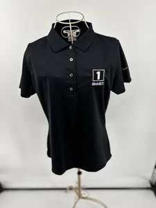 Camisa polo de golf para mujer Mobil 1 Logo Nike manga corta negra talla mediana - Imagen 1 de 11