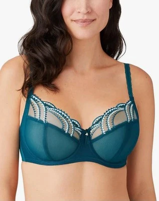 Sujetador con aros de malla Wacoal Evocative Edge 42 G DDDD figura completa verde azulado 855304 Foto 1 de 4