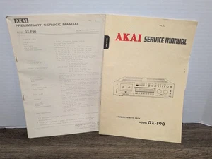 Akai GX-F90 Stereo Cassette Deck Service Manual with Schematics Original Vintage - Picture 1 of 2