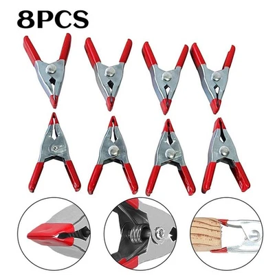 New Practical Clamps Clip 8pcs/set Metal Set Spring Strong Tool 50mm 8 X - Image 1 of 4