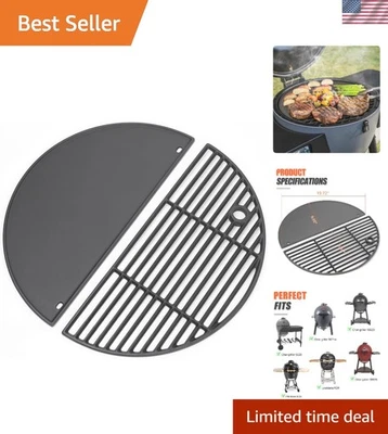 Rejilla de parrilla de hierro fundido de 19,5" de doble superficie para una experiencia de parrilla perfecta Foto 1 de 4