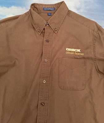 CAMISA DE VESTIR DE ALGODÓN PARA HOMBRE AUTORIDAD PORTUARIA - ORECK - TALLA L - MANGA LARGA - MARRÓN Foto 1 de 3