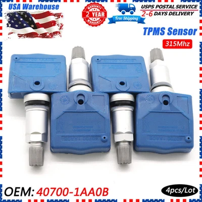 4x SENSOR DE PRESIÓN DE NEUMÁTICOS TPMS -40700-1AA0B para Nissan Máxima Altima Infiniti Foto 1 de 4
