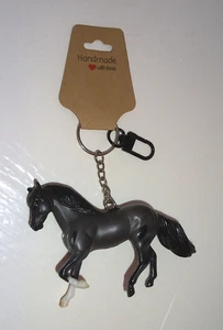 Vintage handgefertigt 1999 Breyer Pferd Schlüsselanhänger Rucksack Handtasche Clip Anhänger Upcycling - Bild 1 von 4