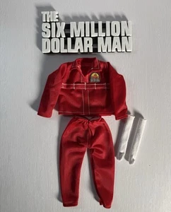Sechs Millionen Dollar Herren neu Ersatz rot Trainingsanzug Outfit & weiße Socken Bionic - Bild 1 von 4