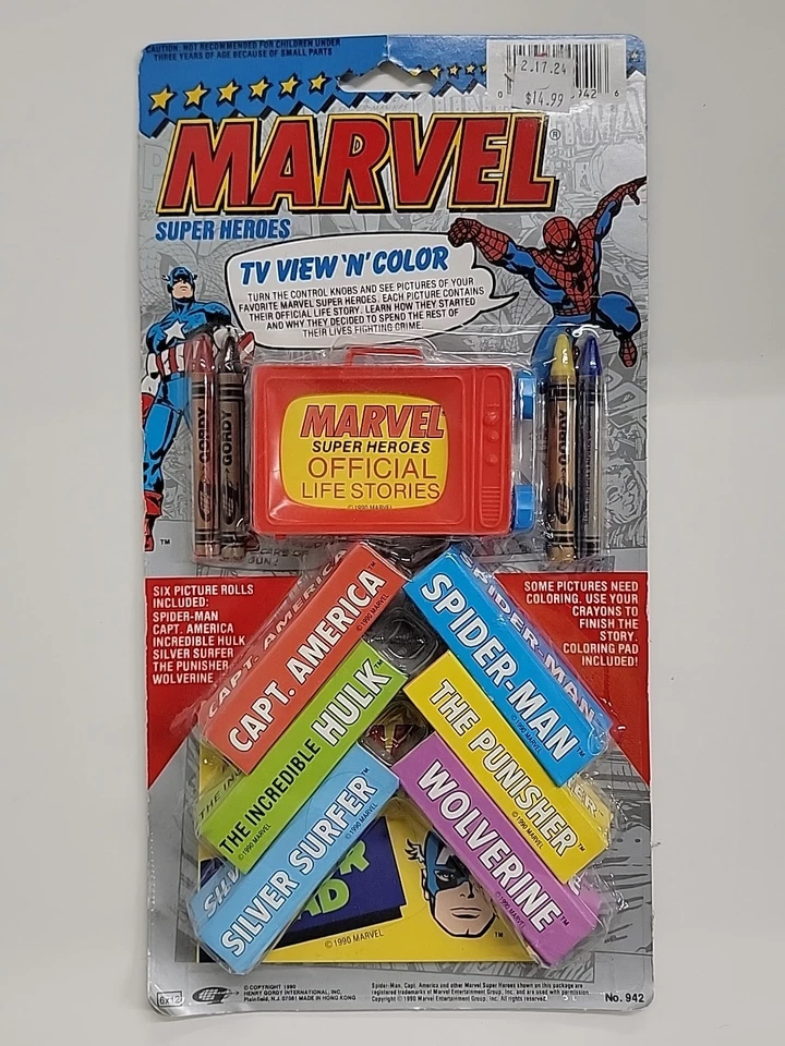 '90 Marvel Super Heroes TV View N цветной набор  - Изображение 1 из 1