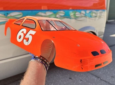 BoLink RC 1:10 Pontiac Stock Car PAINTED ORANGE Body Shell USED Oval Track RC10 - Image 1 of 4