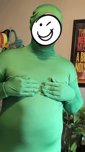 Adulto TRAJE Morphsuit Verde Segunda Piel Body Traje Halloween Disfraz XL-XXL - Imagen 1 de 3