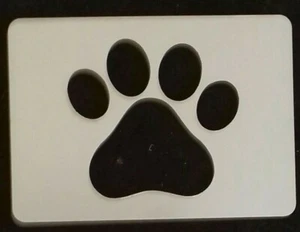 2 calcomanías de arte de pared con pata de perro / plantillas para hacer tarjetas Mylar 350 micras plástico - Imagen 1 de 1