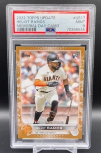 Heliot Ramos 2022 Topps Update Rookie US17 Memorial Day CAMO /25 PSA 9 MINT - Bild 1 von 2