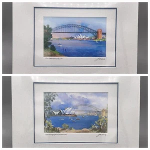 2 Aquarelldrucke, signiert Johanna Geluk, Sydney Opera House - McMahons Point - Bild 1 von 8