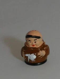 VINTAGE Monk 1237 Salt & Pepper Shaker In Capsule Bonus Mini Dice & Magnifier - Picture 1 of 2