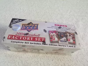 2008 Upper Deck Baseball Factory Set Serie 1 y 2 Juego Completo 506 cartas (Sellado) - Imagen 1 de 4