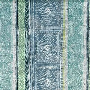 Bohemian Ikat Velvet Fabric, 140cm Wide, Upholstery Window Craft, Sold by Yard - Picture 1 of 9