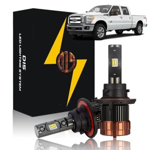 H13 9008 White LED Dual Beam Headlight Bulbs for 2004-2014 F150 2005-2020 F250 - Picture 1 of 4