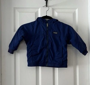 Vintage Patagonia Sherpa gefütterte blaue Kleinkinder Jacke 18 Monate - Bild 1 von 5
