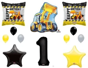 CONSTRUCTION 1ST First Happy Birthday Party Balloons Decoration Supplies Truck - Picture 1 of 1