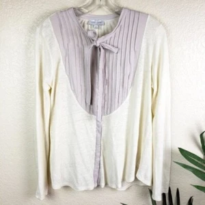 Lucky Brand Pintuck Blouse Top Front Tie size Small Women's - Picture 1 of 9
