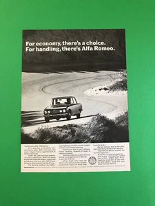 1970 1971 ALFA ROMEO 1750 BERLINA ORIGINAL VINTAGE PRINT AD ADVERTISEMENT - Picture 1 of 1