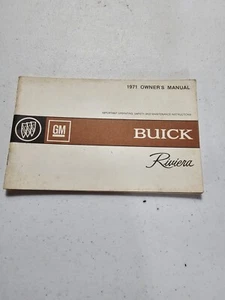 Buick Riviera 1971 cupé manual del propietario original libro guía del usuario 7,5 L xz - Imagen 1 de 3