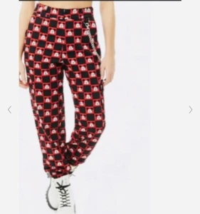 Disney Forever 21 Mickey Mouse karierte Cargo Jogginghose mit Kette L kariert - Bild 1 von 11