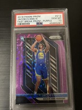 2018-19 Prizm Fast Break Purple #212 Jacob Evans III RC /75 PSA 10 Gem Mint Pop3