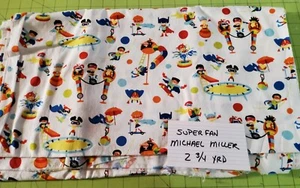 Tela de acolchado de costura Michael Miller Super Fan 2 3/4 yardas - Imagen 1 de 1