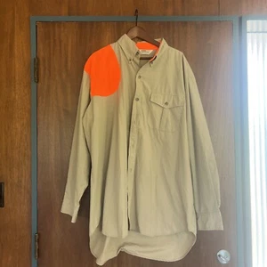 Boyt Harness Co Upland Field Hunting Shooting Shirt Tan Saftey Orange sz XXL - Picture 1 of 7