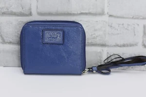 PORTAFOGLIO COACH LIQUIDO LUCIDO VERNICE MEDIA ZIP INTORNO POCHETTE - Foto 1 di 5