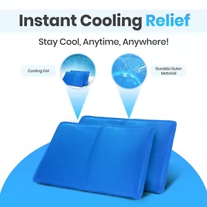 Cooling Gel Pillow Soft Breathable Cool Pad Head Support Enhanced Sleep Quality - Picture 1 of 16