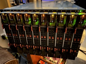 Supermicro SBA-7142G-T4 x10 blade severs, within 1x SBE-720E-R75 Chassis - Picture 1 of 2