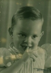 Photo ancienne enfant petit garçon en barboteuse année 60 - Bild 1 von 1