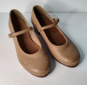 Bloch Womens S0302L Tan Leather Buckle Tap On Dance Shoes Size 4 Used - Picture 1 of 10