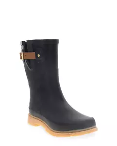 Western Chief Women's Heritage Mid Rain Boot - Round Toe --BLK 9 - Picture 1 of 5